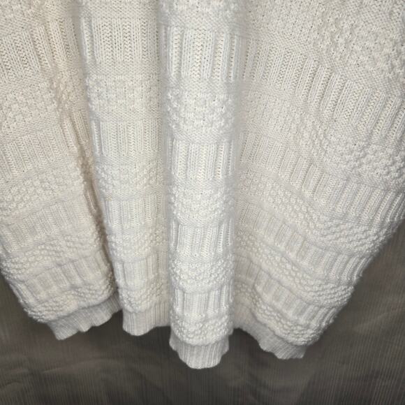 Elisabeth by Liz Claiborne, Size 2 – Ivory Cotton Cable Knit Sweater [0216] - Picture 4 of 9